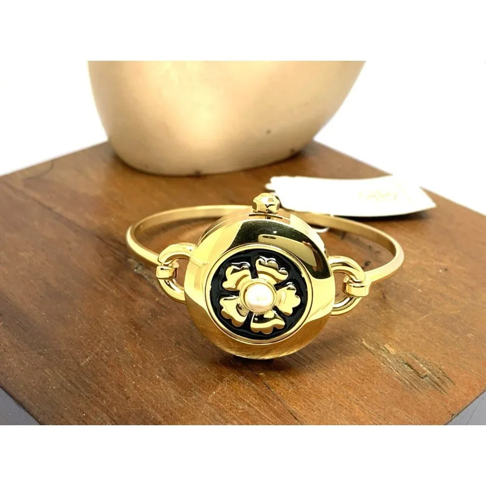 Tory Burch Women's Watch TBW6018SET Mother of Pearl Dial Quartz Bangle Gold